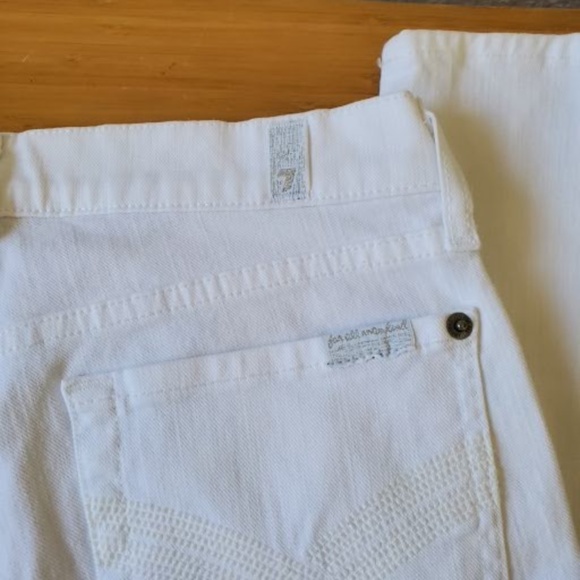 7 For All Mankind Super Skinny White Jeans Size 27 - Picture 3 of 4